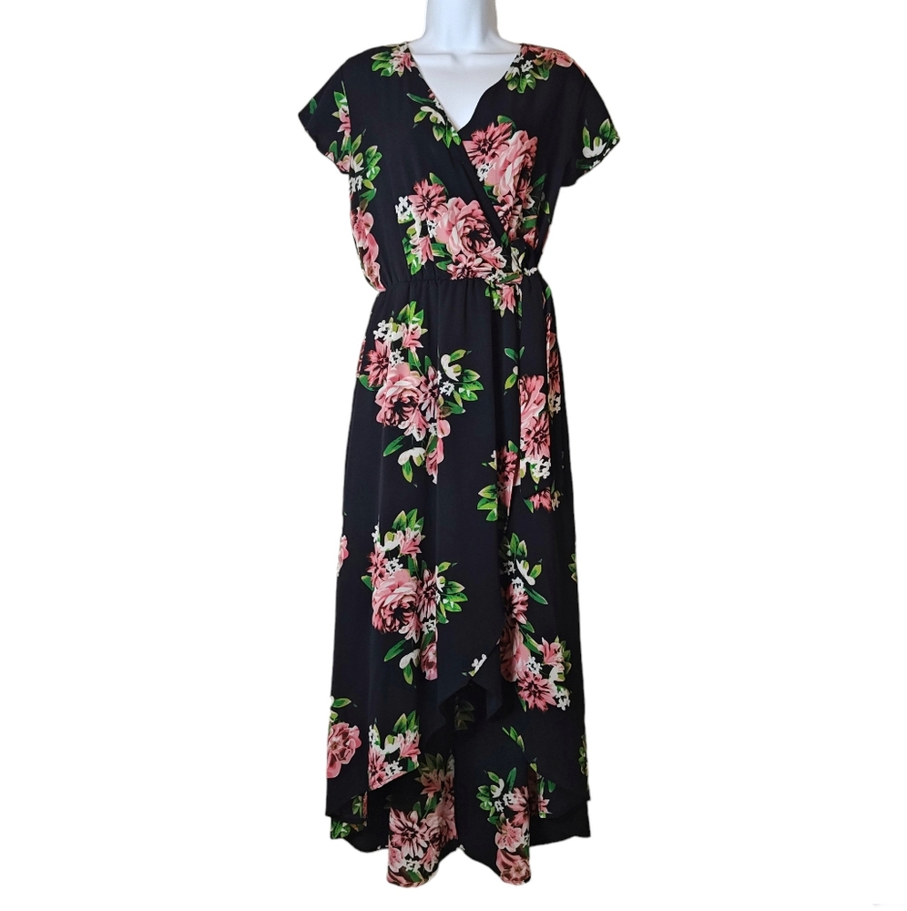 Scobe High-low Asymmetrical Midi Maxi Wrap Dress